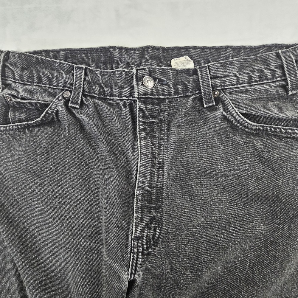 Vintage 90s Levi's 550 Orange Tab Black Denim Jeans Men's Size 36x32 Tapered - Picture 9 of 14